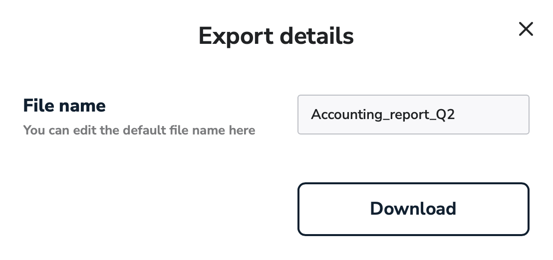 Reporting Export Reporting Export
