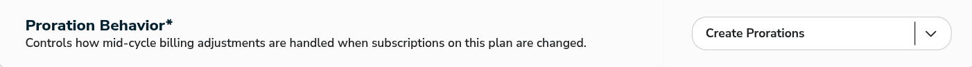 Subscriptions Prorate Subscriptions Prorate